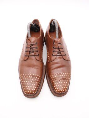 Esquivel Brown Leather Dress Shoes Men's Size 9 Lace Up Oxford Derby Made In USA